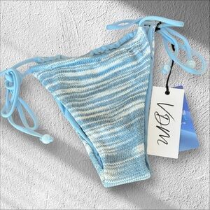VDM Astro Reversible Knit Bikini Bottom XS NWT Designer Swim High Cut Festival